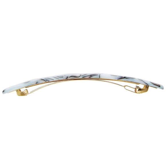 Wavy Long and Skinny Barrette Handmade Cellulose Acetate Durable Style